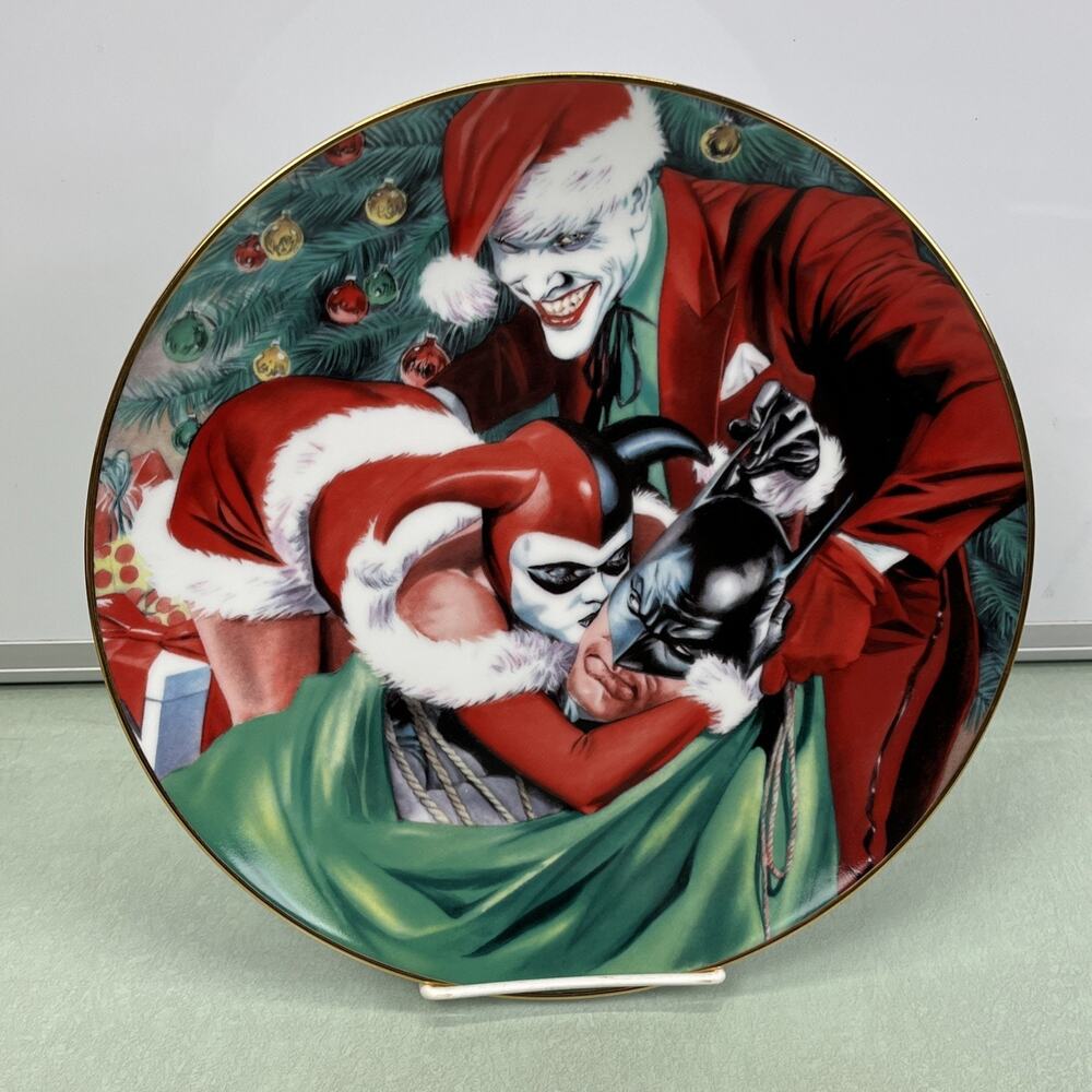Harley Quinn Joker Batman DC Direct Gallery 2005 Christmas Plate Alex Ross